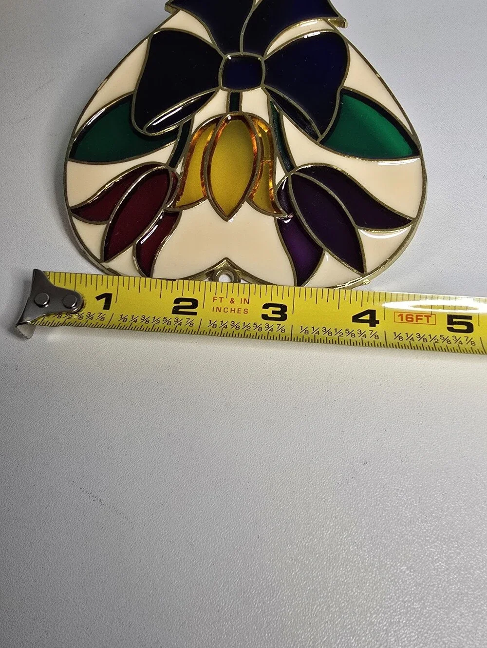 Eagle USA Plastic Base Stain Glass Look Tulip Flowers Floral Nightlight READ!